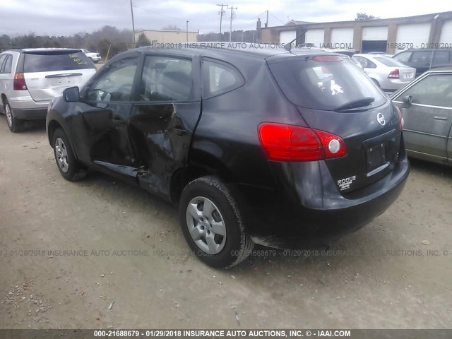 JN8AS58T38W305421 - 2008 NISSAN ROGUE S/SL BLACK photo 3