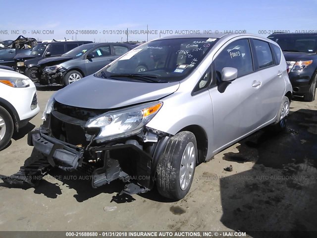 3N1CE2CP5FL417695 - 2015 NISSAN VERSA NOTE S/S PLUS/SV/SL/SR SILVER photo 2