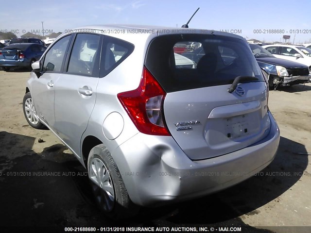 3N1CE2CP5FL417695 - 2015 NISSAN VERSA NOTE S/S PLUS/SV/SL/SR SILVER photo 3