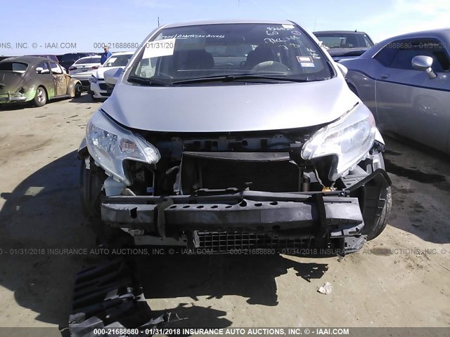 3N1CE2CP5FL417695 - 2015 NISSAN VERSA NOTE S/S PLUS/SV/SL/SR SILVER photo 6