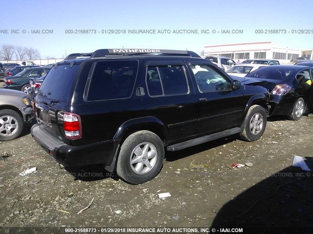 JN8DR09X12W658759 - 2002 NISSAN PATHFINDER LE/SE BLACK photo 4