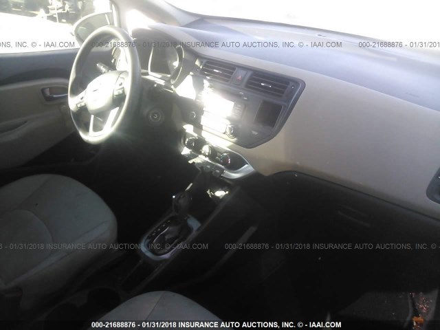 KNADM4A30D6177749 - 2013 KIA RIO LX WHITE photo 5