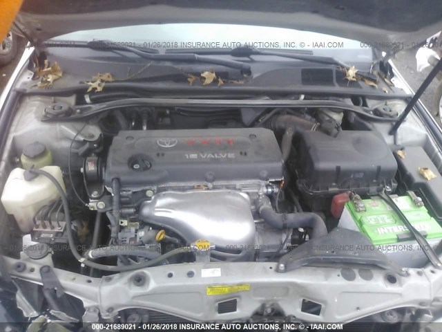 4T1CE30P54U834790 - 2004 TOYOTA CAMRY SOLARA SE/SLE ვერცხლისფერი ფოტო 10