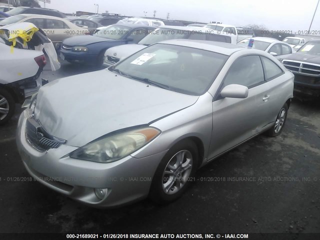 4T1CE30P54U834790 - 2004 TOYOTA CAMRY SOLARA SE/SLE ვერცხლისფერი ფოტო 2