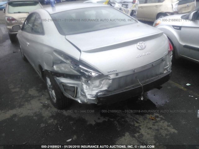 4T1CE30P54U834790 - 2004 TOYOTA CAMRY SOLARA SE/SLE ვერცხლისფერი ფოტო 6