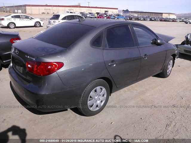 KMHDU46D69U665364 - 2009 HYUNDAI ELANTRA GLS/SE GRAY photo 4