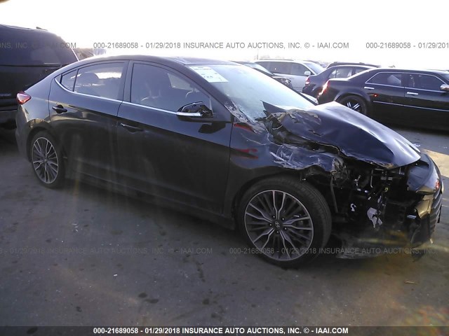 KMHD04LB0JU546745 - 2018 HYUNDAI ELANTRA SPORT BLACK photo 1