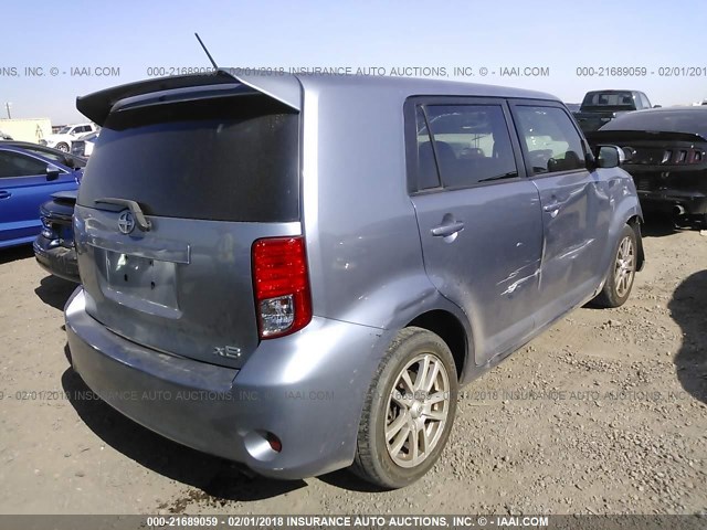 JTLZE4FE4B1130528 - 2011 TOYOTA SCION XB Light Blue photo 4