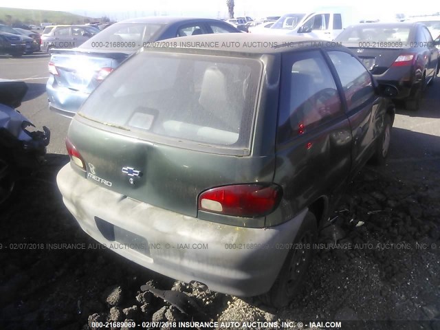 2C1MR2268Y6713541 - 2000 CHEVROLET METRO GREEN photo 4