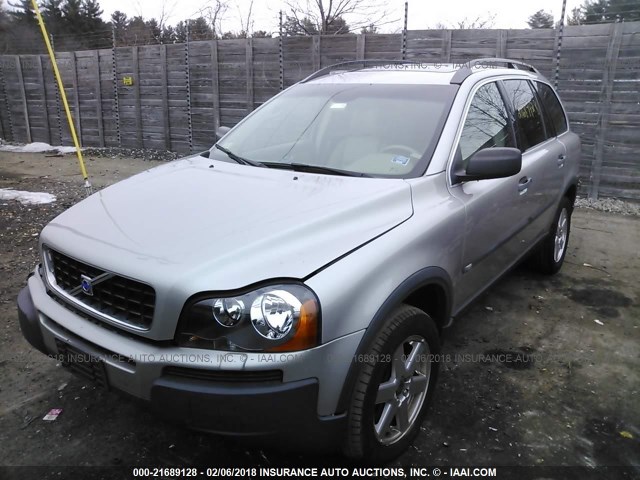 YV1CZ592251142785 - 2005 VOLVO XC90 GRAY photo 2