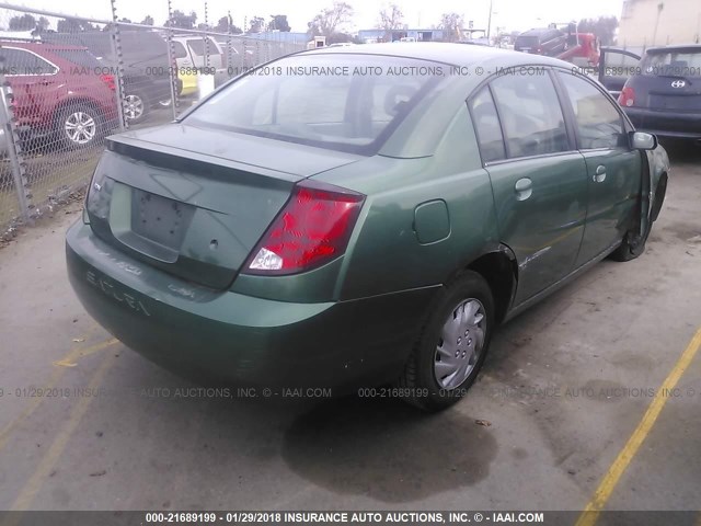 1G8AJ52F54Z216101 - 2004 SATURN ION LEVEL 2 GREEN photo 4