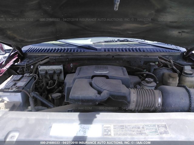 1FMPU16L54LA70345 - 2004 FORD EXPEDITION XLT 勃艮第红 照片 10