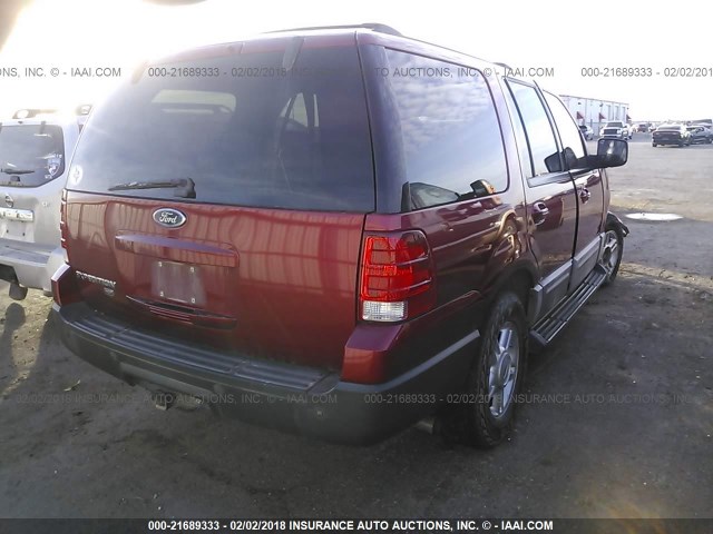 1FMPU16L54LA70345 - 2004 FORD EXPEDITION XLT 勃艮第红 照片 4