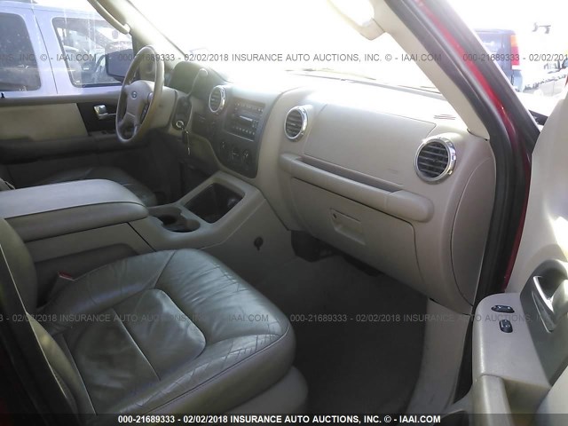 1FMPU16L54LA70345 - 2004 FORD EXPEDITION XLT 勃艮第红 照片 5