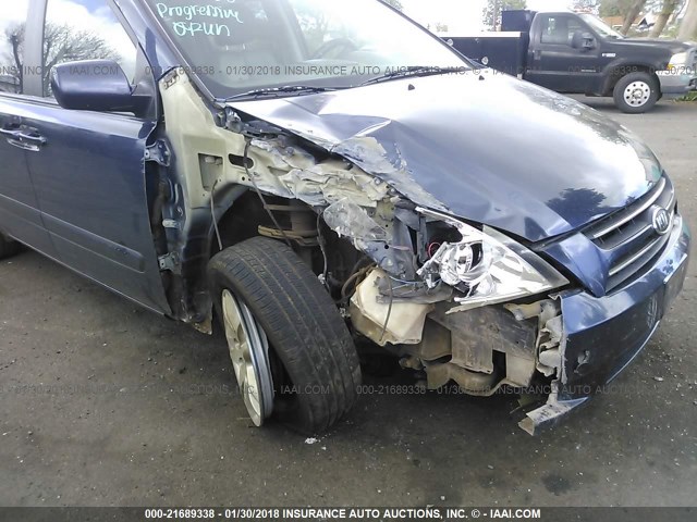 KNDMB233576160184 - 2007 KIA SEDONA EX/LX Navy photo 6