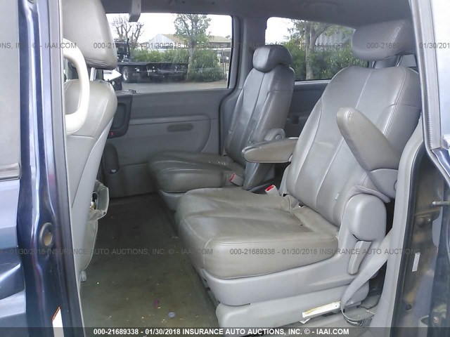 KNDMB233576160184 - 2007 KIA SEDONA EX/LX Navy photo 8