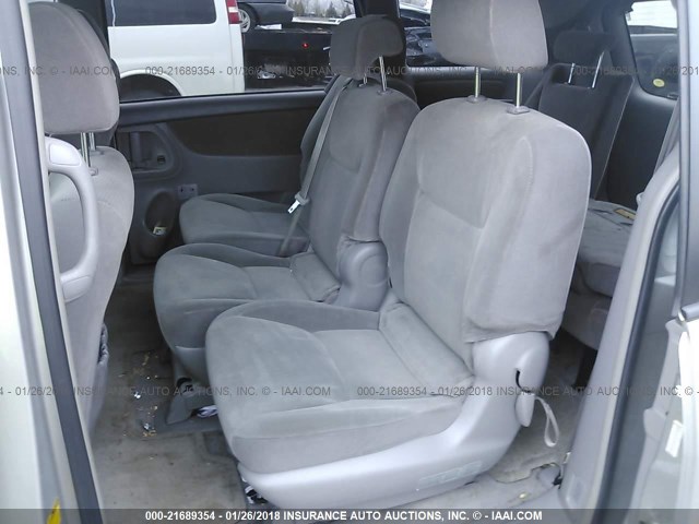 5TDZA23C34S153285 - 2004 TOYOTA SIENNA CE/LE SILVER photo 8