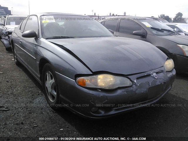 2G1WX12K4Y9191183 - 2000 CHEVROLET MONTE CARLO SS ნაცრისფერი ფოტო 1