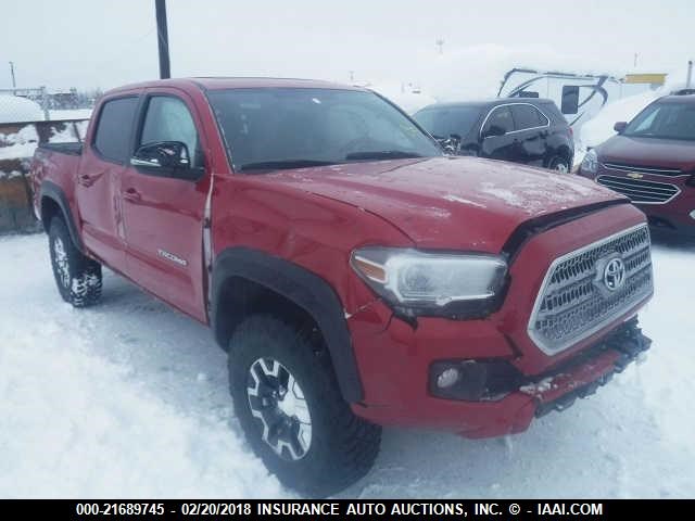 3TMCZ5AN4GM036887 - 2016 TOYOTA TACOMA DBL CAB/SR/SR5/TRD SPT/OR RED photo 1