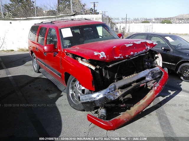 3GNFK16T81G193546 - 2001 CHEVROLET SUBURBAN K1500 RED photo 1