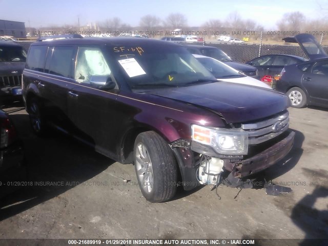 2FMGK5DC2BBD15258 - 2011 FORD FLEX LIMITED MAROON photo 1