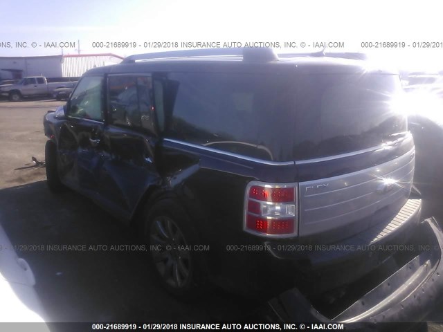 2FMGK5DC2BBD15258 - 2011 FORD FLEX LIMITED MAROON photo 3