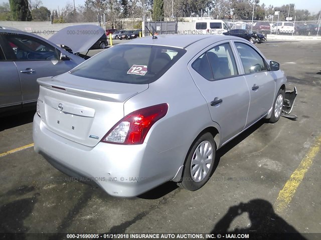 3N1CN7AP3GL834167 - 2016 NISSAN VERSA S/S PLUS/SV/SL SILVER photo 4