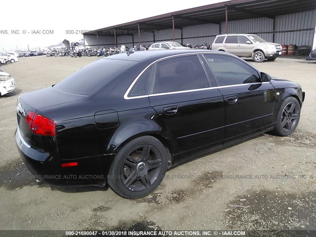 WAUAF78E37A084148 - 2007 AUDI A4 2/TURBO BLACK photo 4