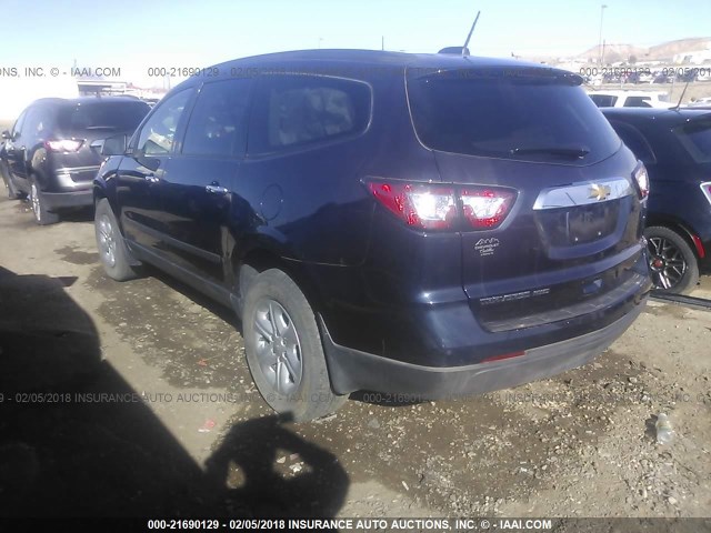 1GNKVFED8HJ245831 - 2017 CHEVROLET TRAVERSE LS GRAY photo 3