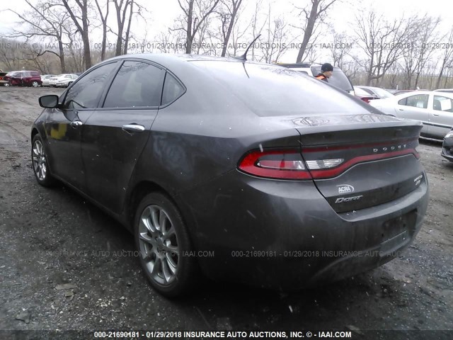 1C3CDFCB3ED902311 - 2014 DODGE DART LIMITED GRAY photo 3