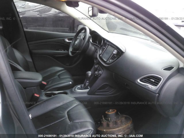 1C3CDFCB3ED902311 - 2014 DODGE DART LIMITED GRAY photo 5