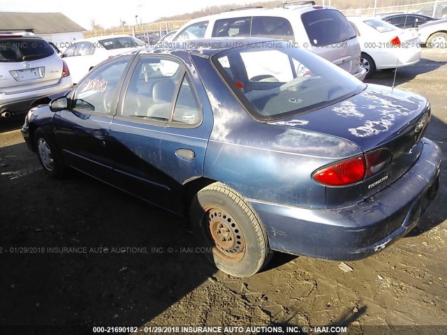 1G1JC524X27132016 - 2002 CHEVROLET CAVALIER CNG Dark Blue photo 3