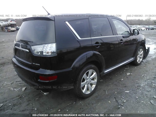 JA4JS4AX9BU013952 - 2011 MITSUBISHI OUTLANDER XLS BLACK photo 4