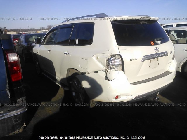 JTEEW44A882007031 - 2008 TOYOTA HIGHLANDER HYBRID LIMITED WHITE photo 3