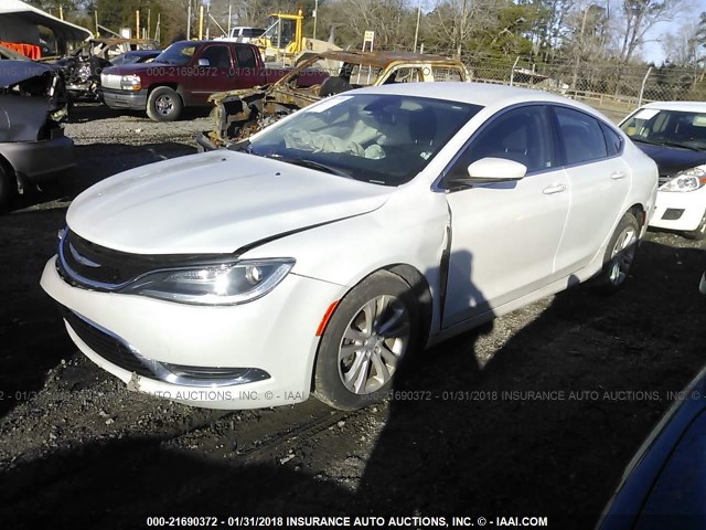 1C3CCCAB1FN555660 - 2015 CHRYSLER 200 LIMITED WHITE photo 2