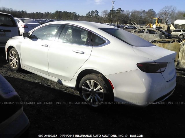 1C3CCCAB1FN555660 - 2015 CHRYSLER 200 LIMITED WHITE photo 3