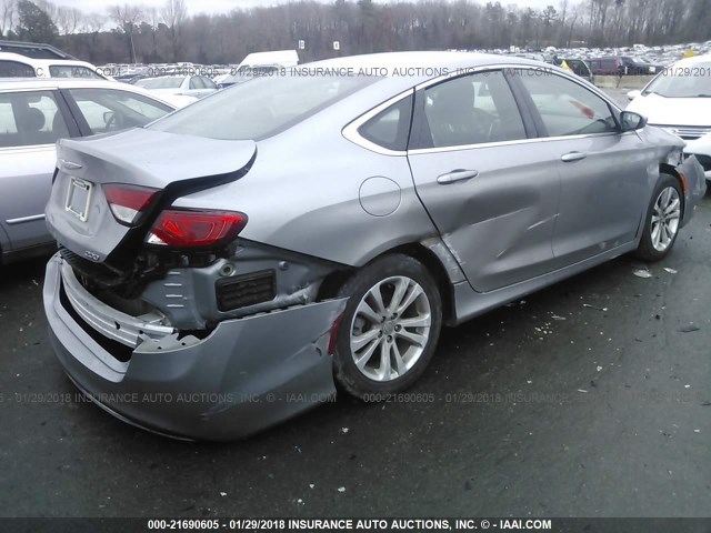 1C3CCCAB8FN534093 - 2015 CHRYSLER 200 LIMITED GRAY photo 4