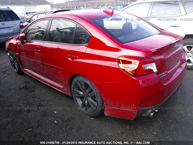 JF1VA1J69G8830117 - 2016 SUBARU WRX LIMITED RED photo 3