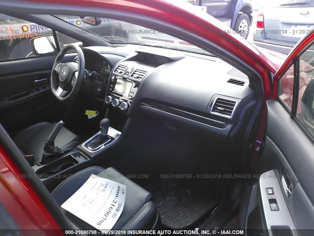 JF1VA1J69G8830117 - 2016 SUBARU WRX LIMITED RED photo 5