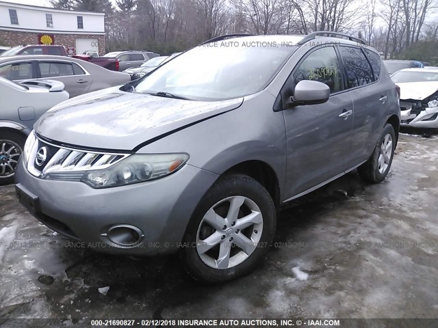 JN8AZ18W99W121424 - 2009 NISSAN MURANO S/SL/LE GRAY photo 2