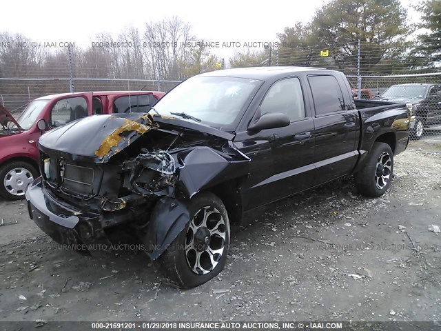 1D7RW3GK9BS601287 - 2011 DODGE DAKOTA SLT BLACK photo 2