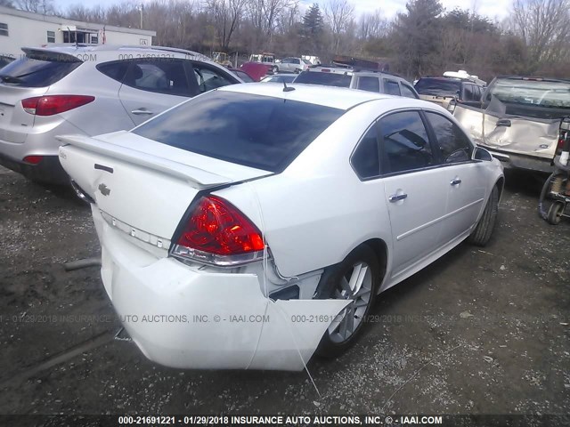 2G1WC5E36E1163855 - 2014 CHEVROLET IMPALA LIMITED LTZ WHITE photo 4