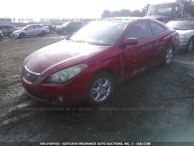 4T1CE38P26U698867 - 2006 TOYOTA CAMRY SOLARA SE/SLE წითელი ფოტო 2