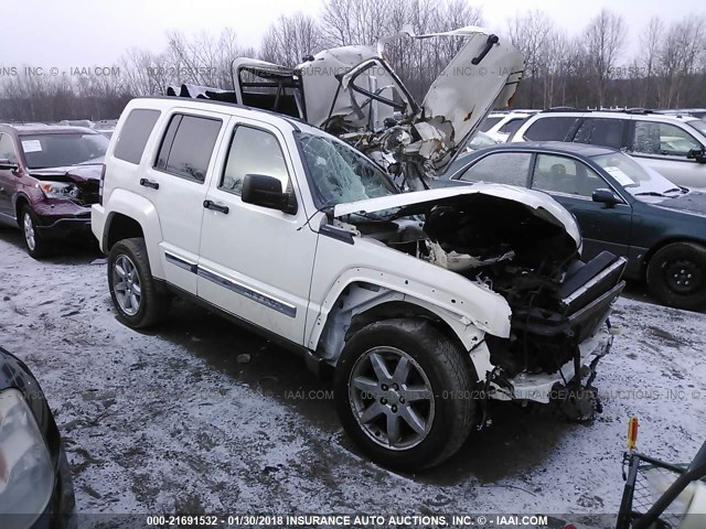 1J8GN58K08W227113 - 2008 JEEP LIBERTY LIMITED WHITE photo 1