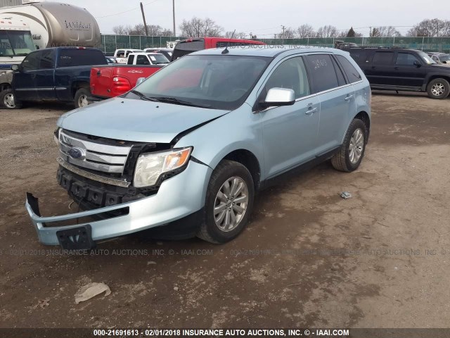 2FMDK39C18BB32717 - 2008 FORD EDGE LIMITED Light Blue photo 2