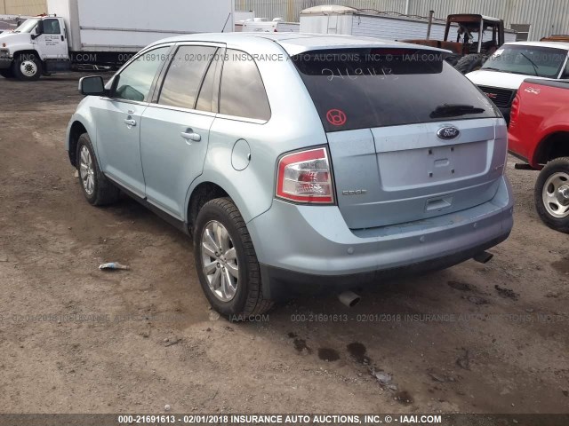 2FMDK39C18BB32717 - 2008 FORD EDGE LIMITED Light Blue photo 3