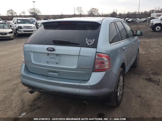 2FMDK39C18BB32717 - 2008 FORD EDGE LIMITED Light Blue photo 4