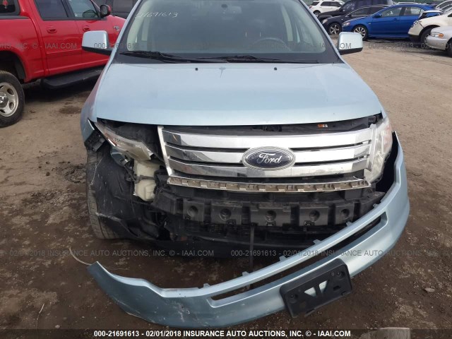 2FMDK39C18BB32717 - 2008 FORD EDGE LIMITED Light Blue photo 6