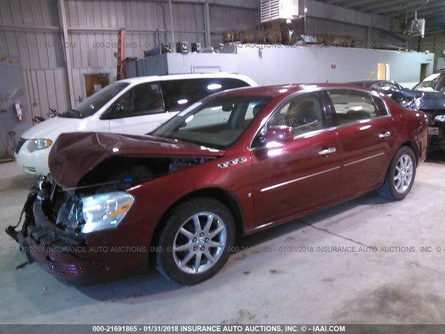 1G4HD57266U198205 - 2006 BUICK LUCERNE CXL RED photo 2