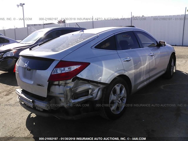 5J6TF1H51AL003209 - 2010 HONDA ACCORD CROSSTOUR EXL SILVER photo 4